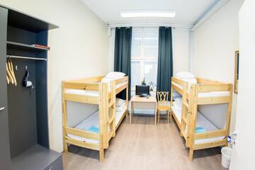 Фото номера Четырехместный номер с общей ванной комнатой Хостелы Hostel Hermanni г. Куопио 2